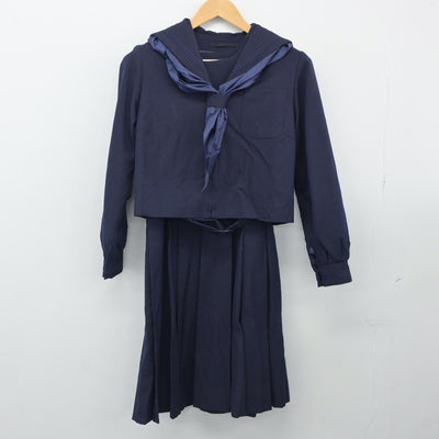 【中古】宮城県 若柳中学校 女子制服 4点（セーラー服・シャツ・ジャンパースカート）sf024493