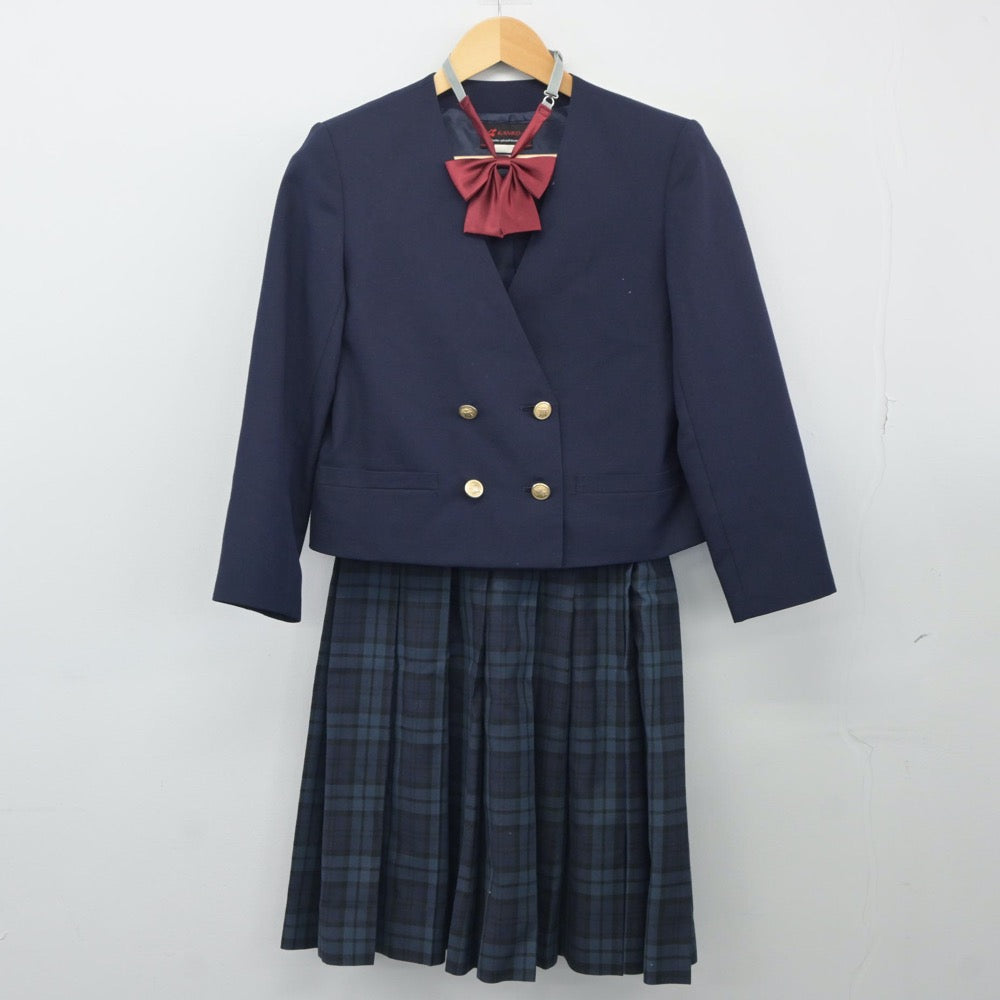 【中古】山形県 天童市立第四中学校 女子制服 3点（ブレザー・スカート）sf024495