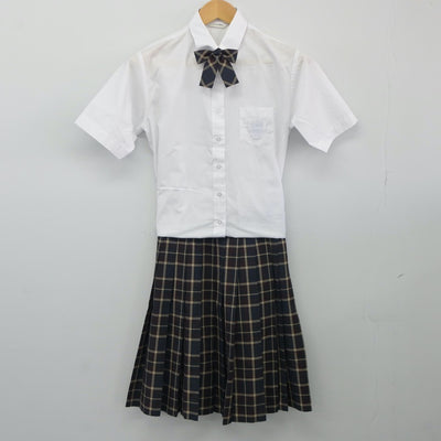 【中古】東京都 愛国高等学校 女子制服 4点（シャツ・スカート）sf024503