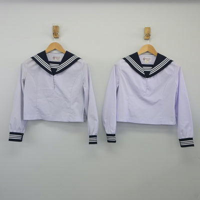 【中古】広島県 比治山女子高等学校 女子制服 2点（セーラー服）sf024507