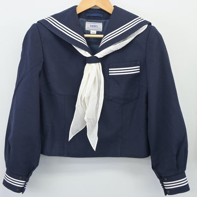 【中古】福島県 白河中央中学校 女子制服 3点（セーラー服・スカート）sf024510