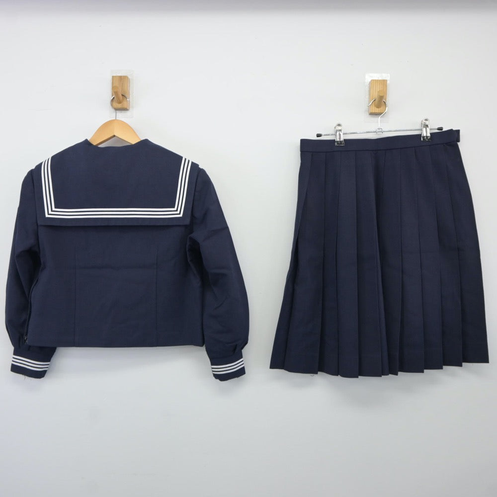 【中古】福島県 白河中央中学校 女子制服 3点（セーラー服・スカート）sf024511