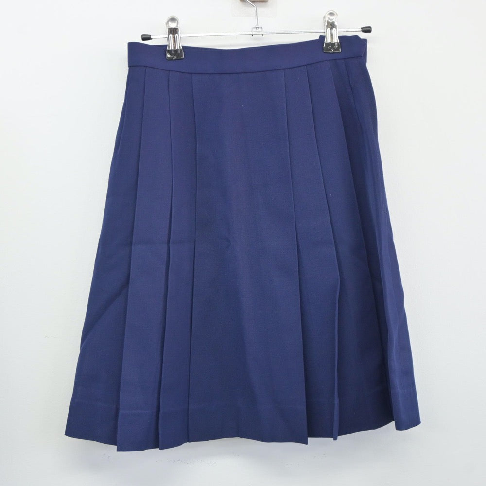 【中古】福島県 白河高等学校 女子制服 4点（ニット・シャツ・スカート）sf024513