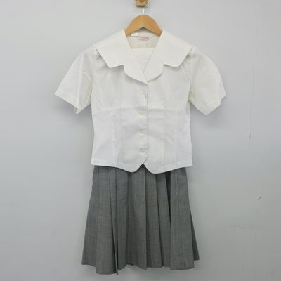 【中古】福島県 白河高等学校 女子制服 3点（セーラー服・スカート）sf024514