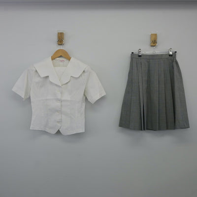 【中古】福島県 白河高等学校 女子制服 3点（セーラー服・スカート）sf024514