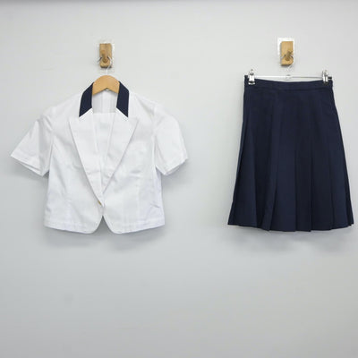 【中古】福島県 白河旭高等学校 女子制服 3点（シャツ・シャツ・スカート）sf024517