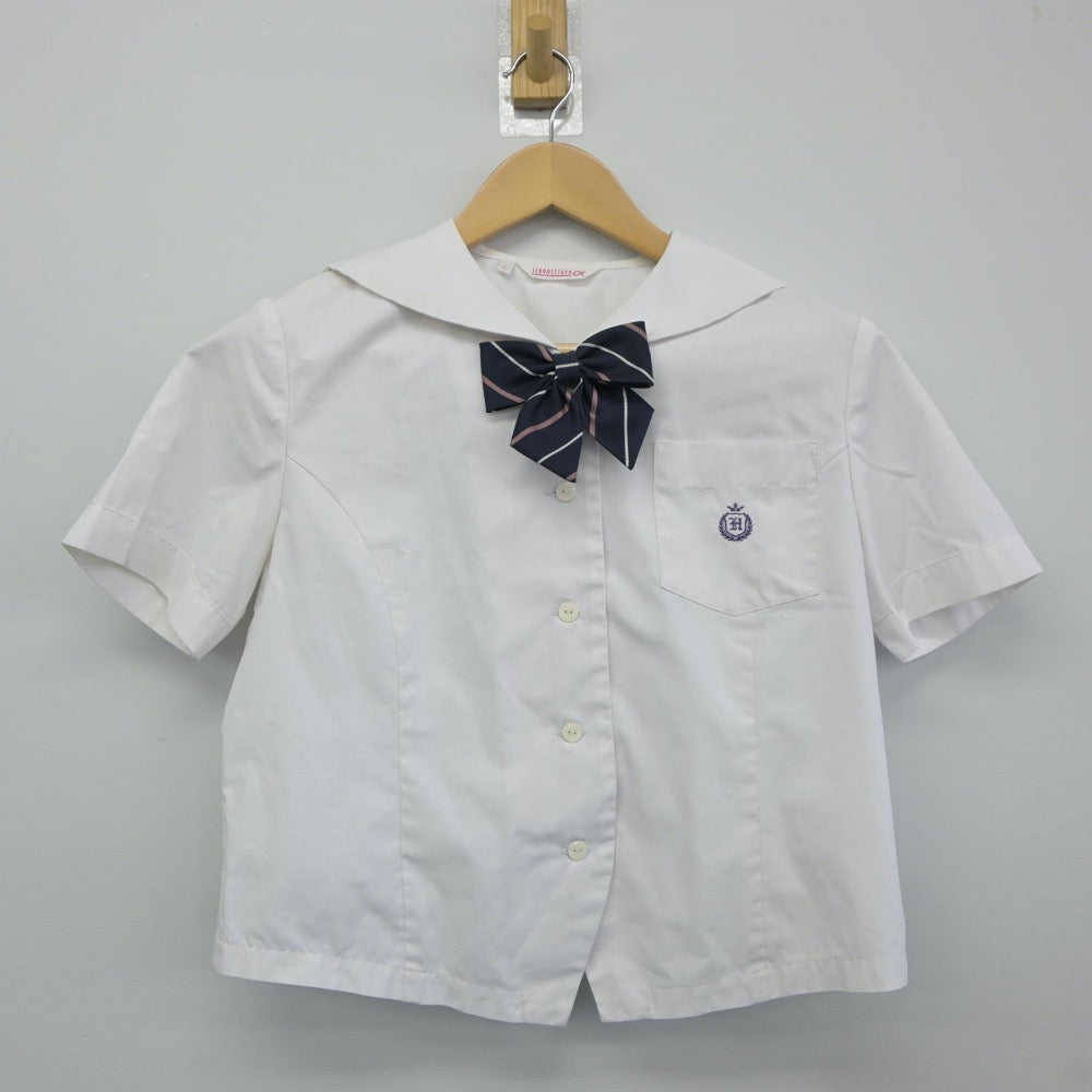 【中古】福岡県 柏陵高等学校 女子制服 4点（ニットベスト・セーラー服・スカート）sf024526