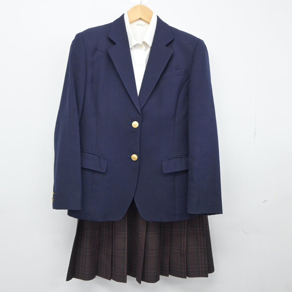 【中古】山口県 田部高等学校 女子制服 3点（ブレザー・シャツ・スカート）sf024530