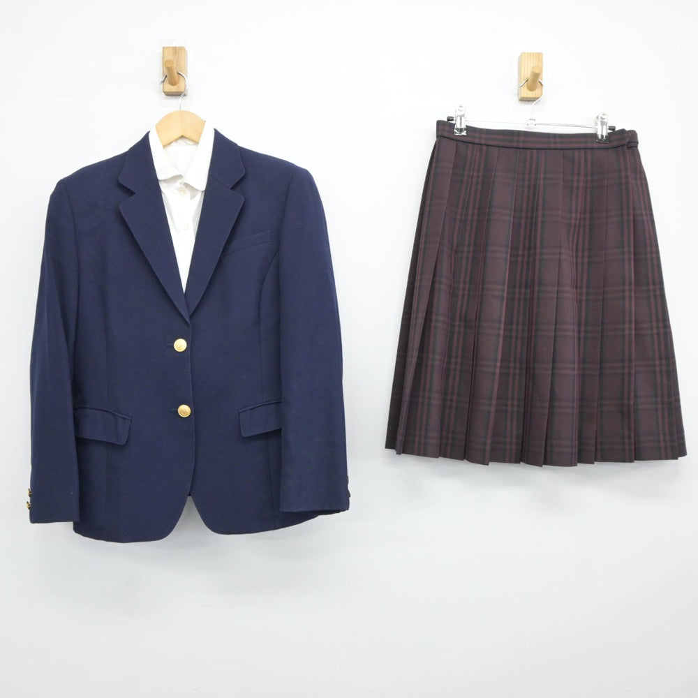 【中古】山口県 田部高等学校 女子制服 3点（ブレザー・シャツ・スカート）sf024530