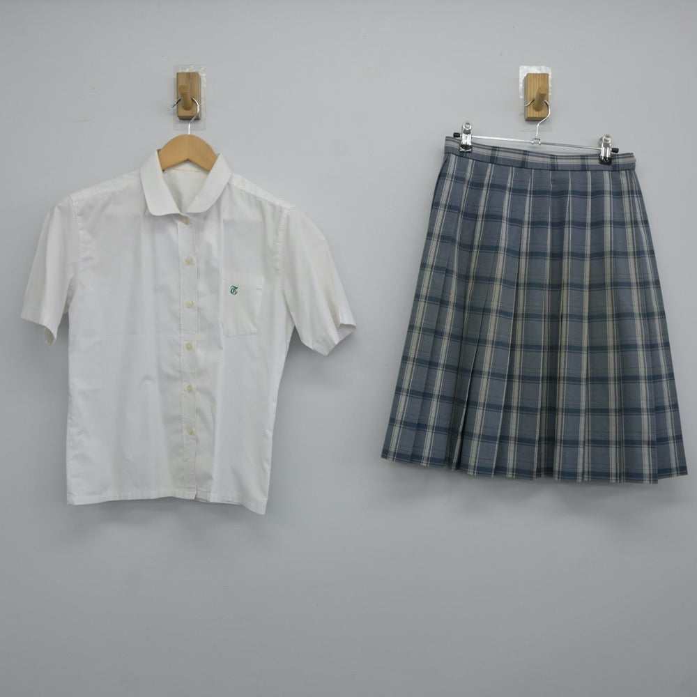 【中古】山口県 田部高等学校 女子制服 2点（シャツ・スカート）sf024531