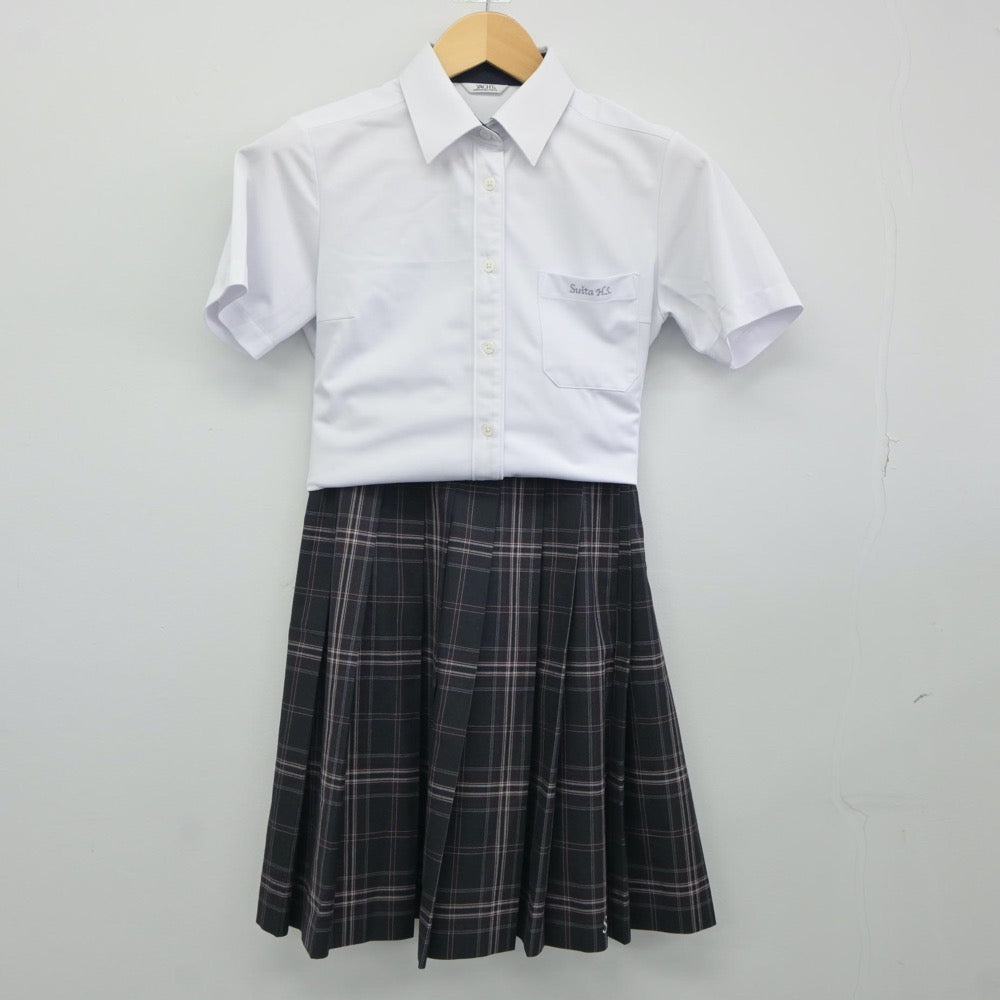 【中古】大阪府 吹田高等学校 女子制服 2点（シャツ・スカート）sf024538