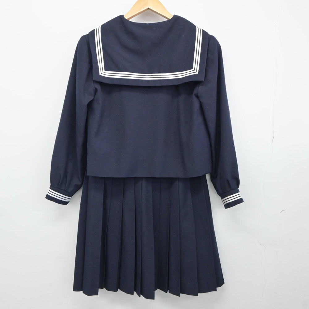 【中古】青森県 第三中学校 女子制服 3点（セーラー服・スカート）sf024541