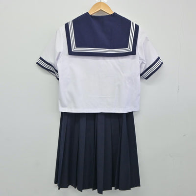 【中古】青森県 第三中学校 女子制服 2点（セーラー服・スカート）sf024543