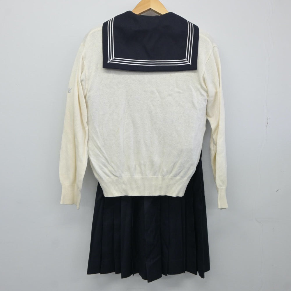 【中古】東京都 豊島岡女子高等学校 女子制服 4点（ニット・セーラー服・スカート）sf024546