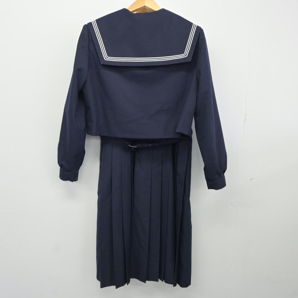 【中古】福岡県 原北中学校 女子制服 3点（セーラー服・ジャンパースカート）sf024552