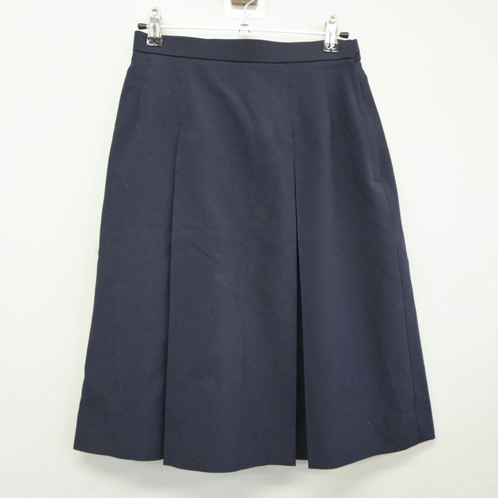 【中古】宮城県 折立中学校 女子制服 3点（ニットベスト・シャツ・スカート）sf024559