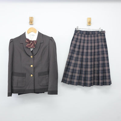 【中古】宮城県 聖ドミニコ学院中学校高等学校 女子制服 8点（ブレザー・シャツ・ニット・スカート）sf024560