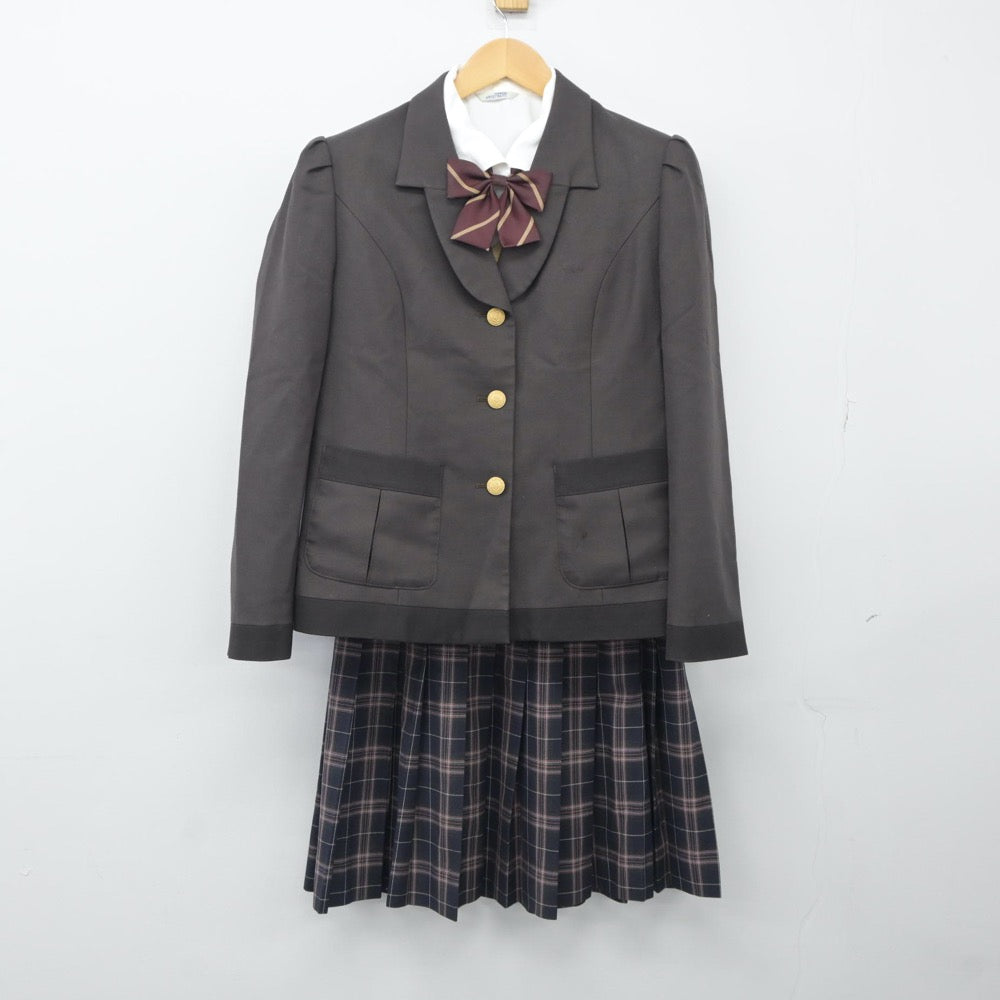 【中古】宮城県 聖ドミニコ学院中学校高等学校 女子制服 5点（ブレザー・シャツ・ニット・スカート）sf024561