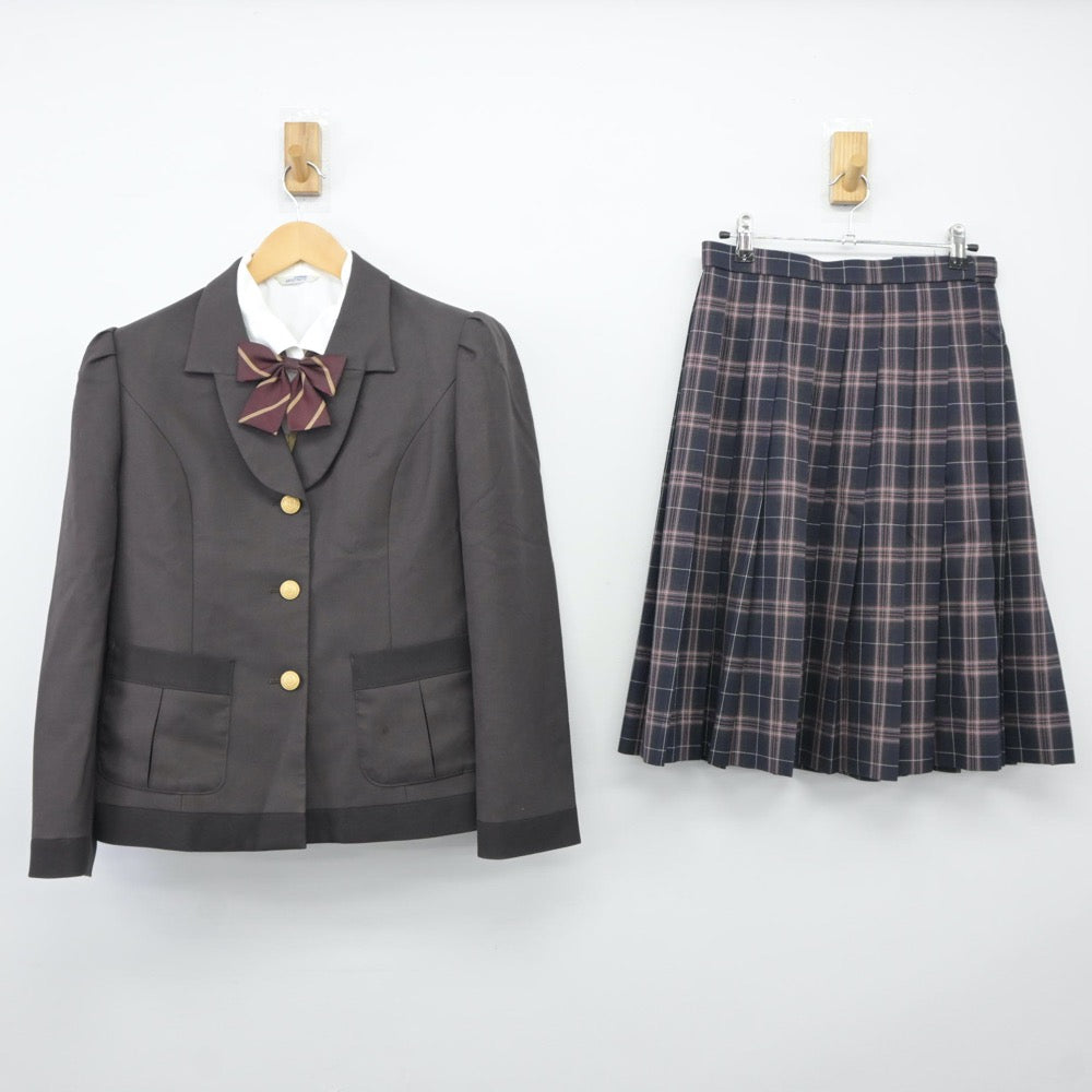 【中古】宮城県 聖ドミニコ学院中学校高等学校 女子制服 5点（ブレザー・シャツ・ニット・スカート）sf024561