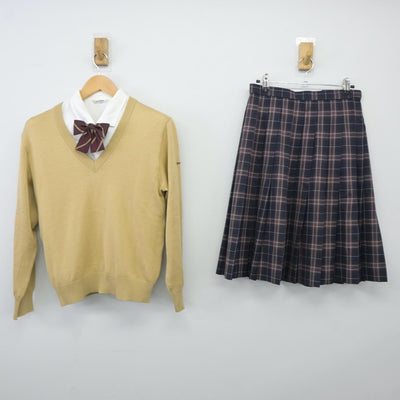 【中古】宮城県 聖ドミニコ学院中学校高等学校 女子制服 5点（ブレザー・シャツ・ニット・スカート）sf024561