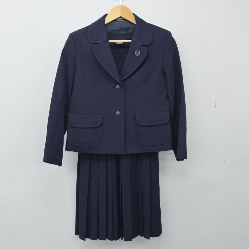 【中古】東京都 和洋九段女子中学校高等学校 女子制服 4点（ブレザー・ジャンパースカート）sf024569