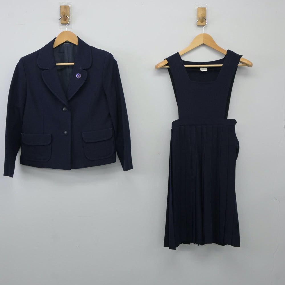 【中古】東京都 和洋九段女子中学校高等学校 女子制服 4点（ブレザー・ジャンパースカート）sf024569