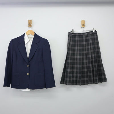 【中古】広島県 安古市高等学校 女子制服 4点（ブレザー・シャツ・スカート）sf024570