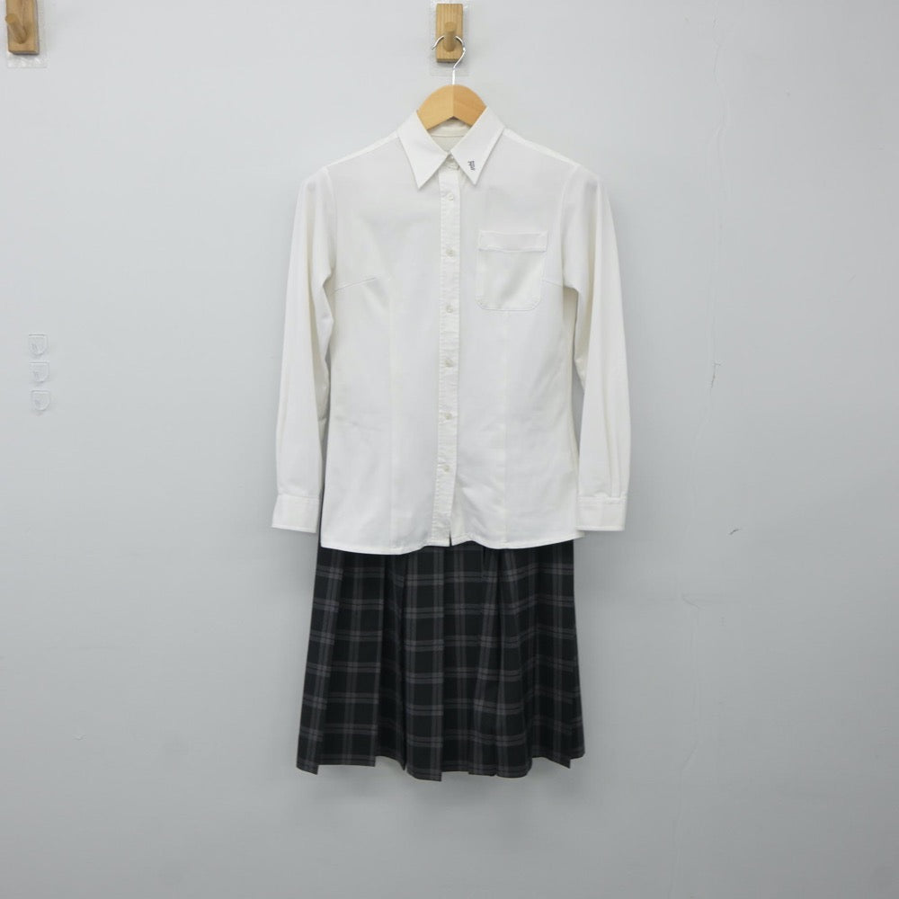 【中古】広島県 安古市高等学校 女子制服 2点（シャツ・スカート）sf024571