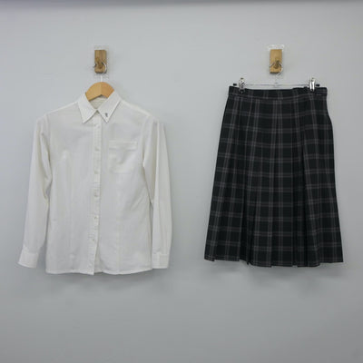 【中古】広島県 安古市高等学校 女子制服 2点（シャツ・スカート）sf024571