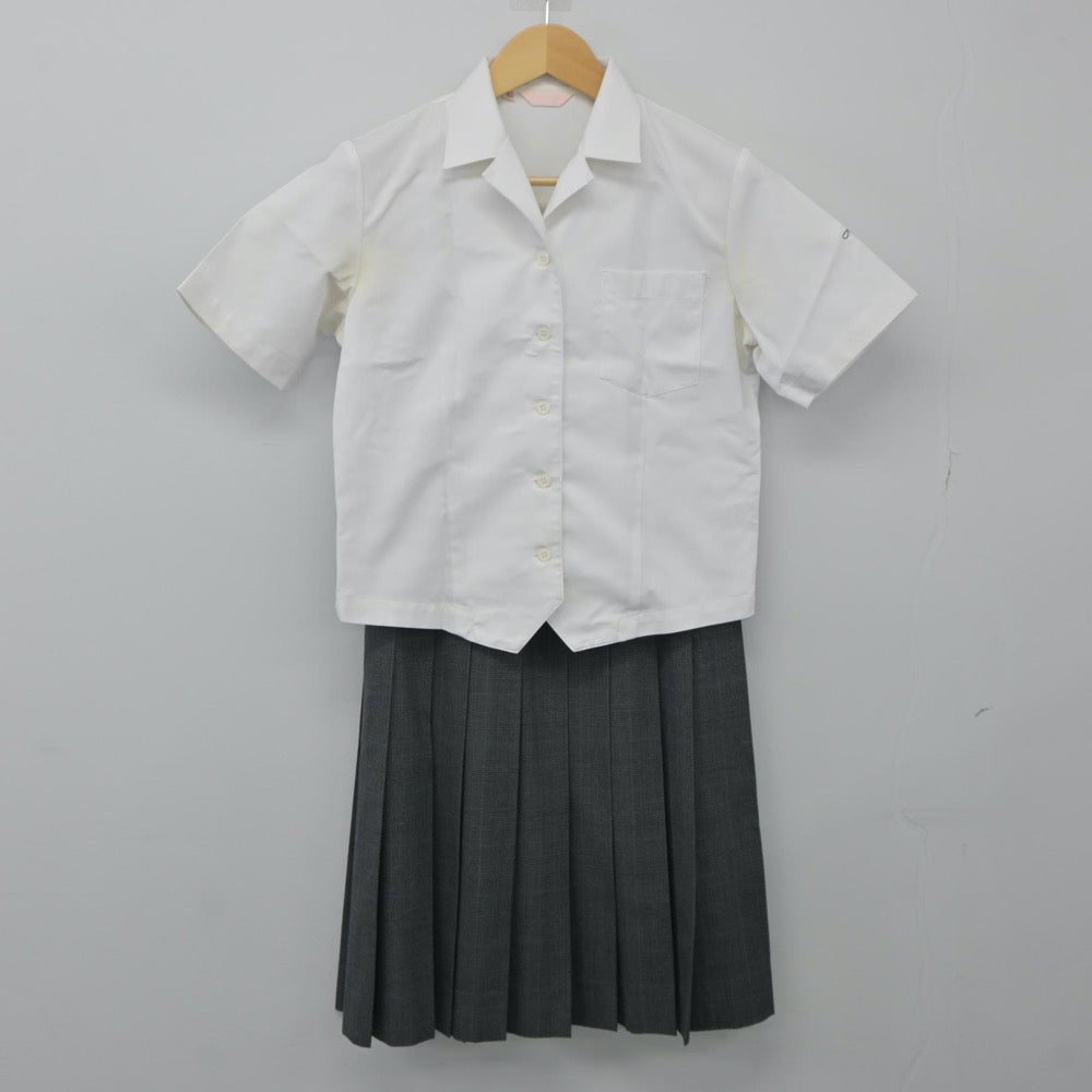 【中古】愛知県 松平高等学校 女子制服 3点（シャツ・スカート）sf024580