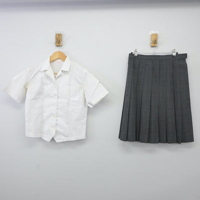 【中古】愛知県 松平高等学校 女子制服 3点（シャツ・スカート）sf024580