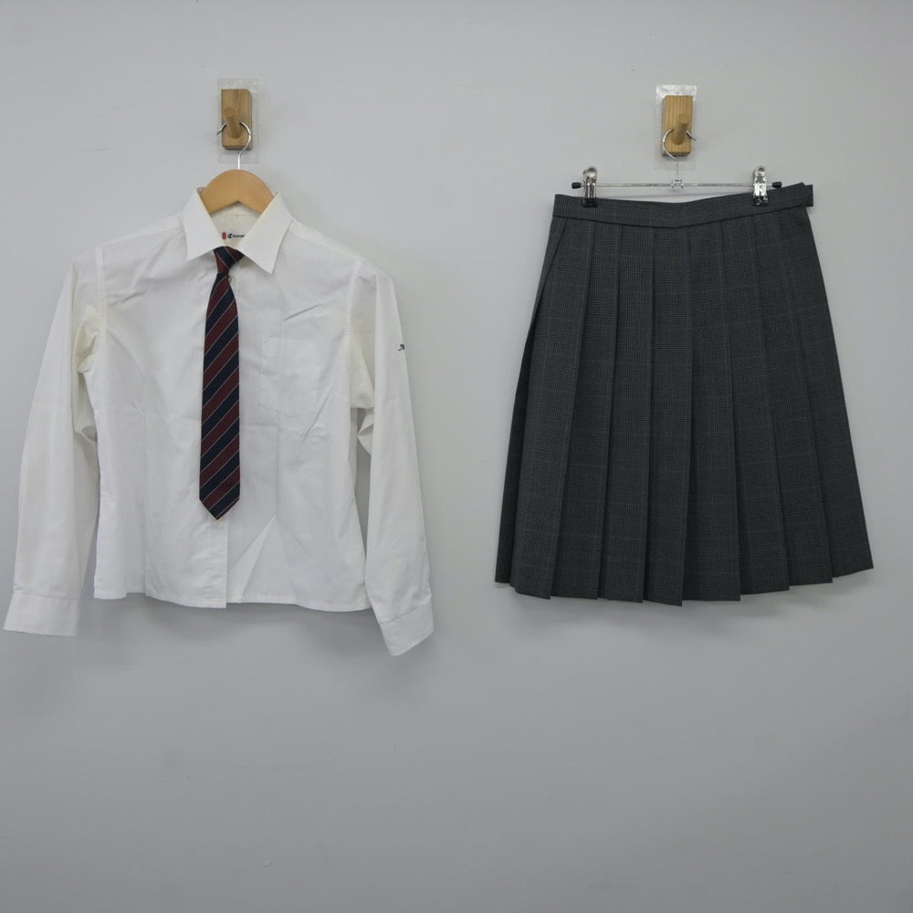 【中古】愛知県 松平高等学校 女子制服 5点（ブレザー・シャツ・スカート）sf024581