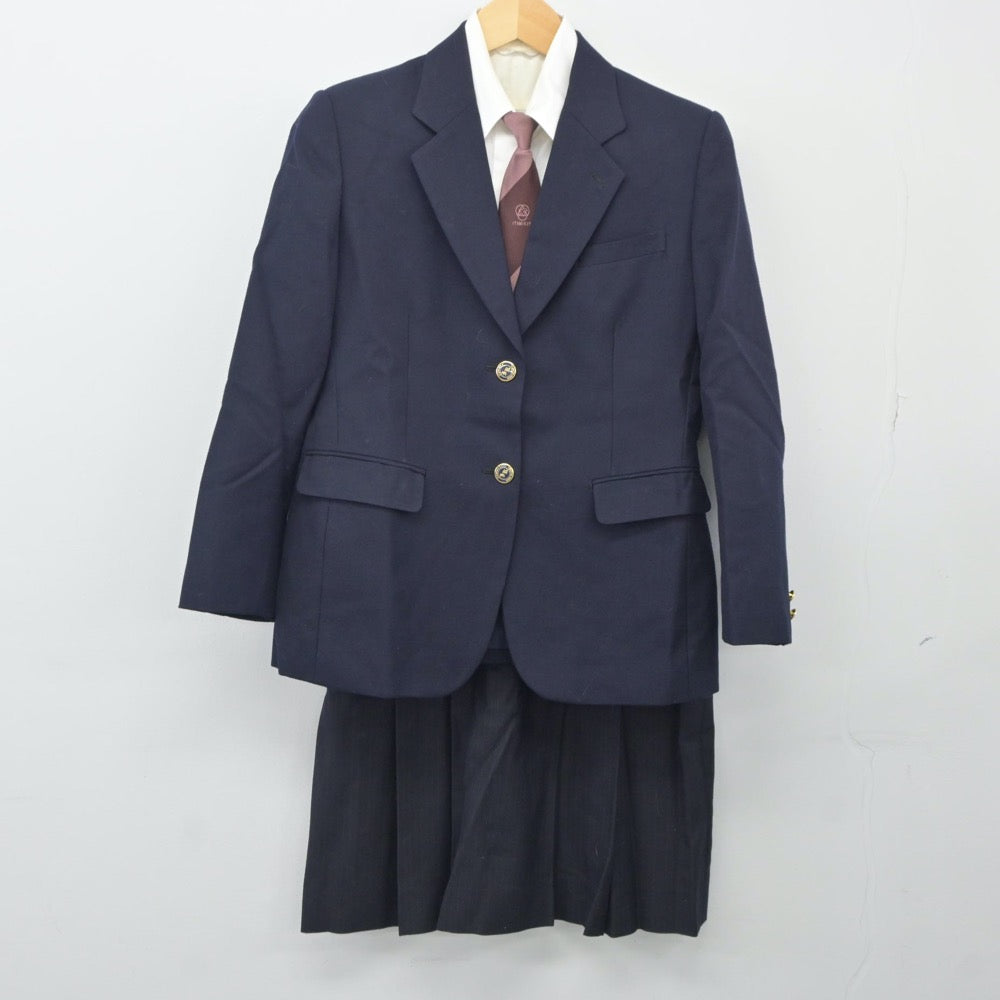 【中古】兵庫県 伊丹北高等学校 女子制服 6点（ブレザー・シャツ・スカート）sf024585