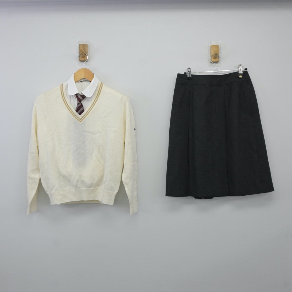 【中古】埼玉県 昌平高等学校 女子制服 8点（ブレザー・シャツ・ニット・スカート）sf024594