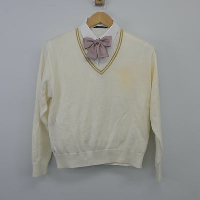 【中古】埼玉県 昌平高等学校 女子制服 5点（シャツ・ニット・スカート）sf024597