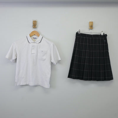 【中古】栃木県 さくら清修高等学校 女子制服 2点（シャツ・スカート）sf024605