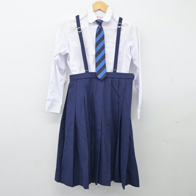 【中古】福岡県 学業院中学校 女子制服 5点（ブレザー・ベスト・シャツ・スカート）sf024608