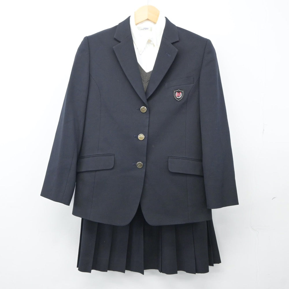 【中古】東京都 日本大学豊山女子高等学校 女子制服 5点（ブレザー・ニット・シャツ・スカート）sf024611