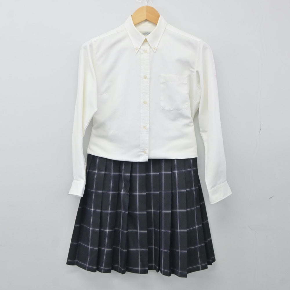 【中古】東京都 日本大学豊山女子高等学校 女子制服 3点（ニットベスト・シャツ・スカート）sf024612