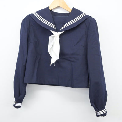 【中古】広島県 府中高等学校 女子制服 3点（セーラー服・スカート）sf024620