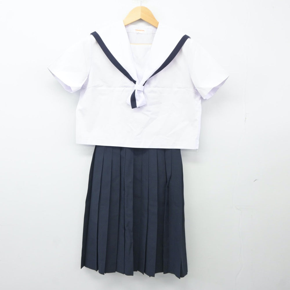 【中古】広島県 府中高等学校 女子制服 3点（セーラー服・スカート）sf024623