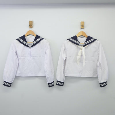 【中古】広島県 府中高等学校 女子制服 3点（セーラー服・セーラー服）sf024624