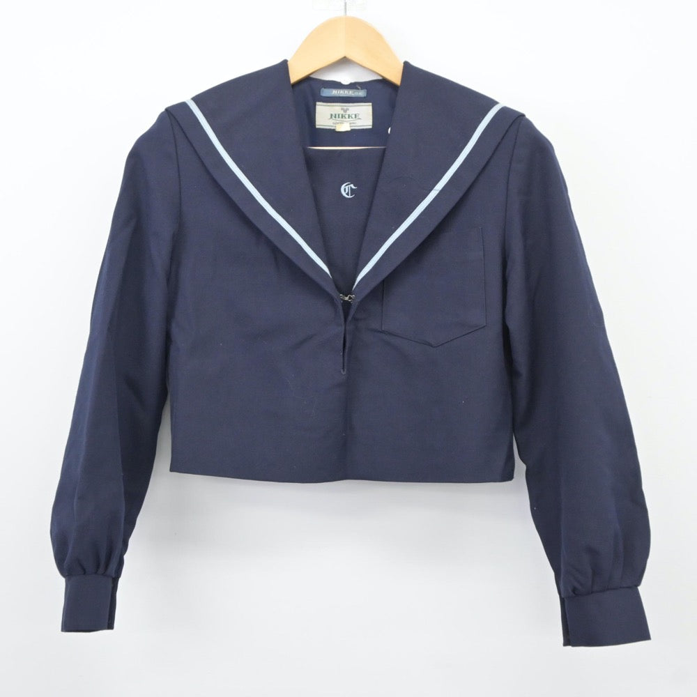 【中古】愛知県 知立高等学校 女子制服 2点（セーラー服・スカート）sf024631