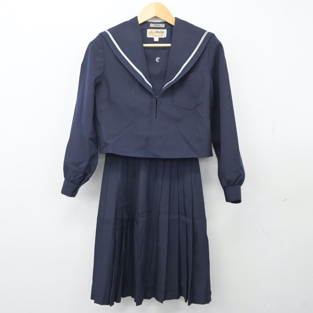 【中古】愛知県 知立高等学校 女子制服 2点（セーラー服・スカート）sf024632