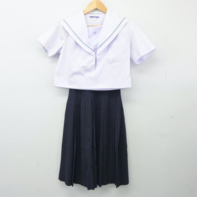 【中古】愛知県 知立高等学校 女子制服 3点（セーラー服・スカート）sf024633