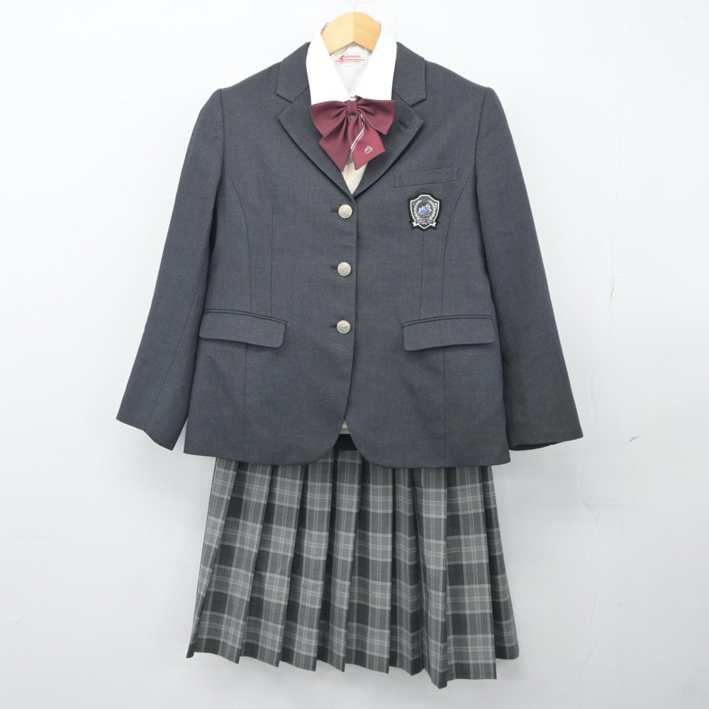 【中古】大阪府 常翔啓光学園高等学校 女子制服 4点（ニット・シャツ・スカート）sf024643