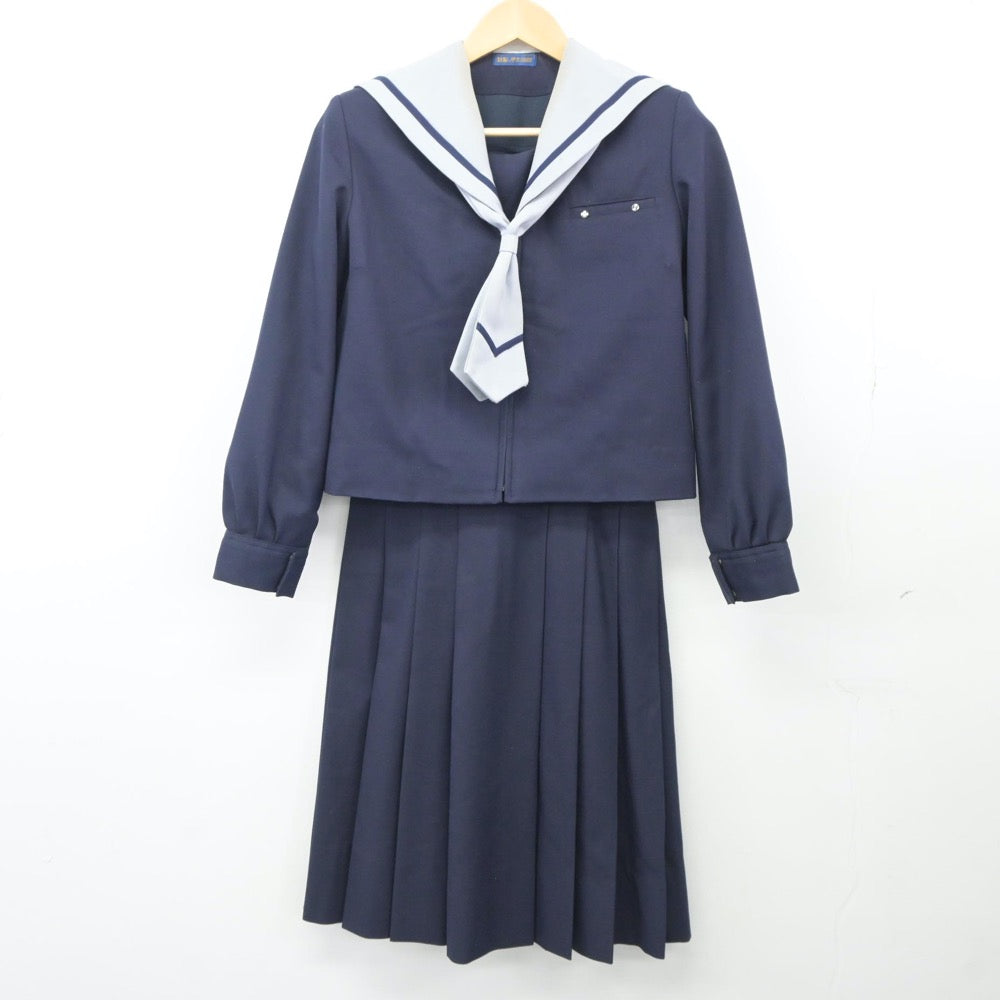 【中古】山梨県 玉穂中学校 女子制服 3点（セーラー服・スカート）sf024647