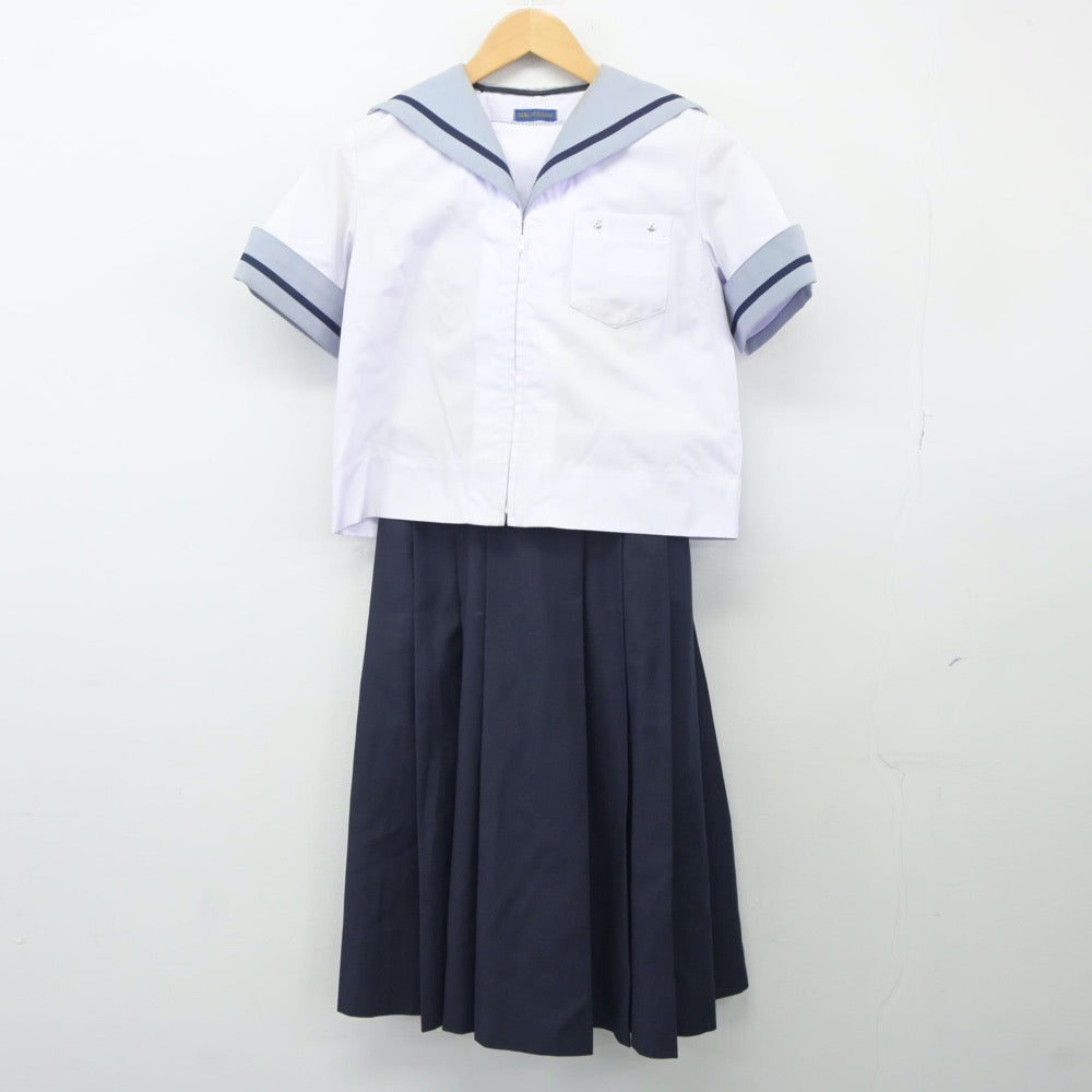 【中古】山梨県 玉穂中学校 女子制服 2点（セーラー服・スカート）sf024648