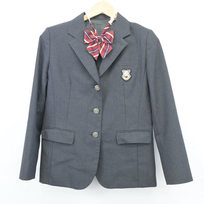 【中古】千葉県 松戸向陽高等学校 女子制服 3点（ブレザー・ニット）sf024649