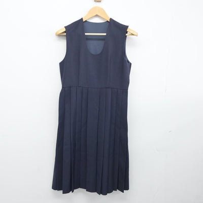 【中古】熊本県 八代白百合学園高等学校 女子制服 3点（セーラー服・ジャンパースカート）sf024670